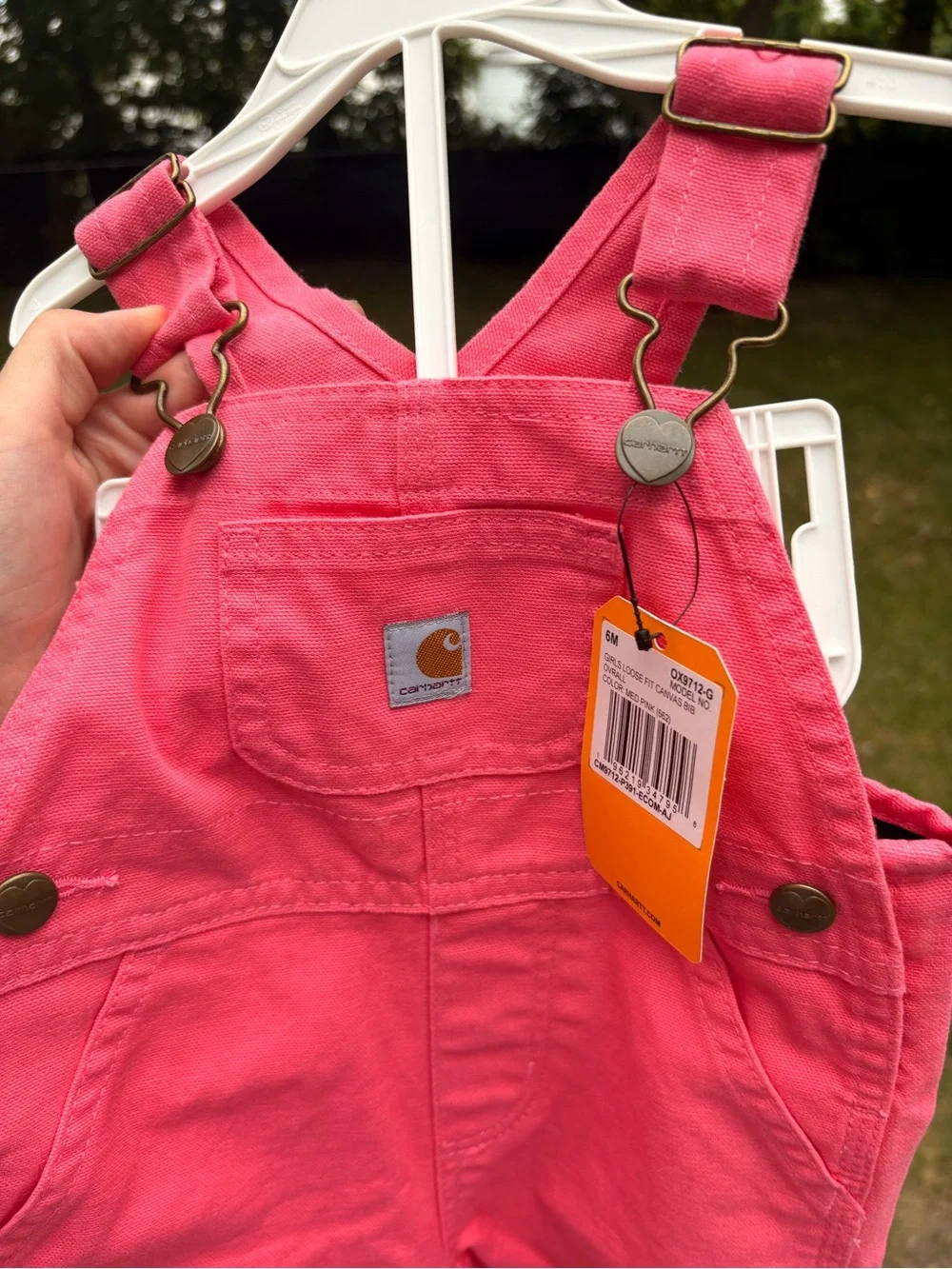 Carhartt Baby Overalls in Pink
